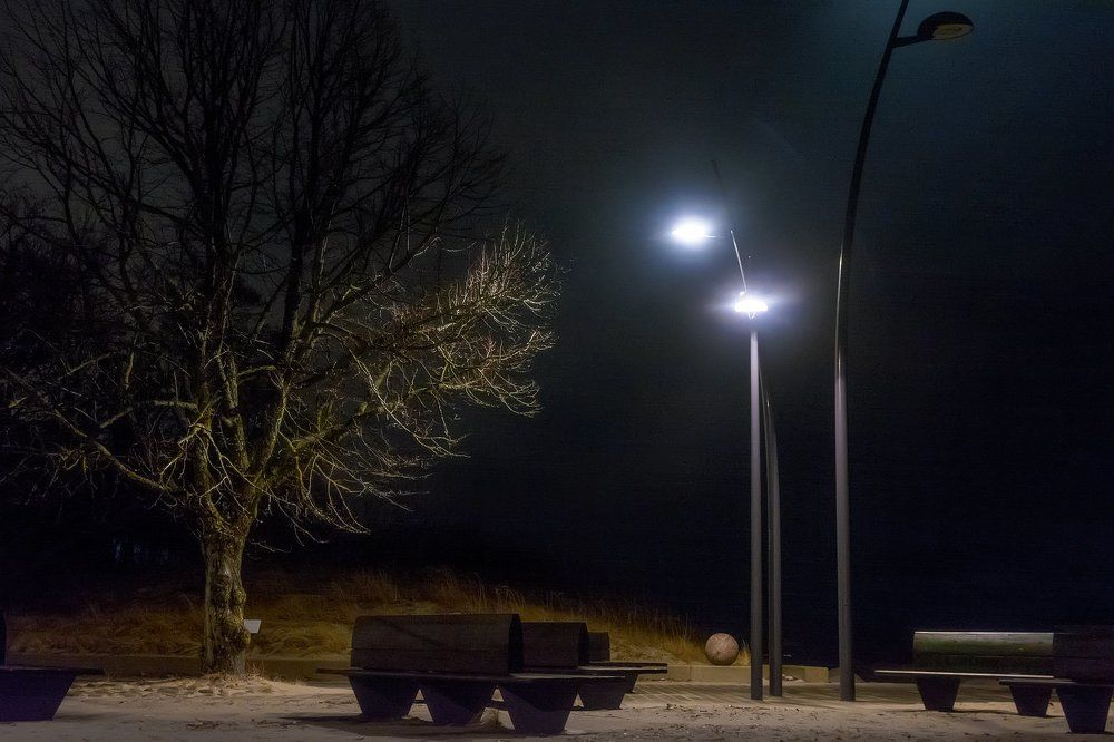 Композиция под фонарем