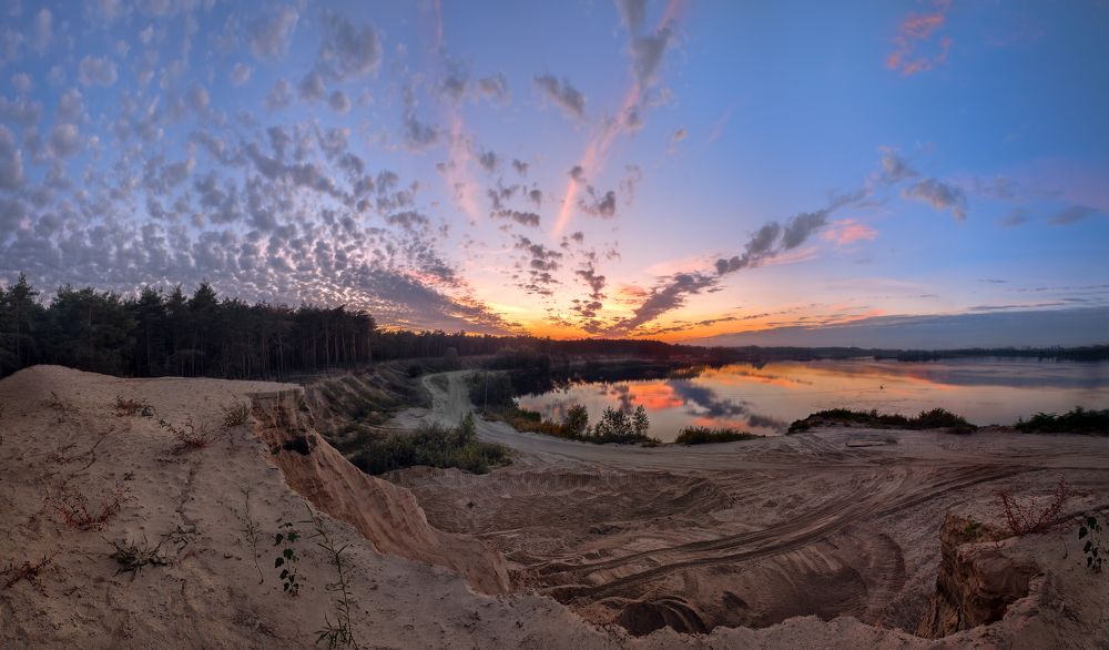 Комсомольское  озеро -   закат