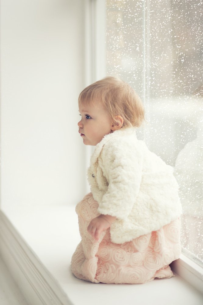 Маленький котенок на окошке