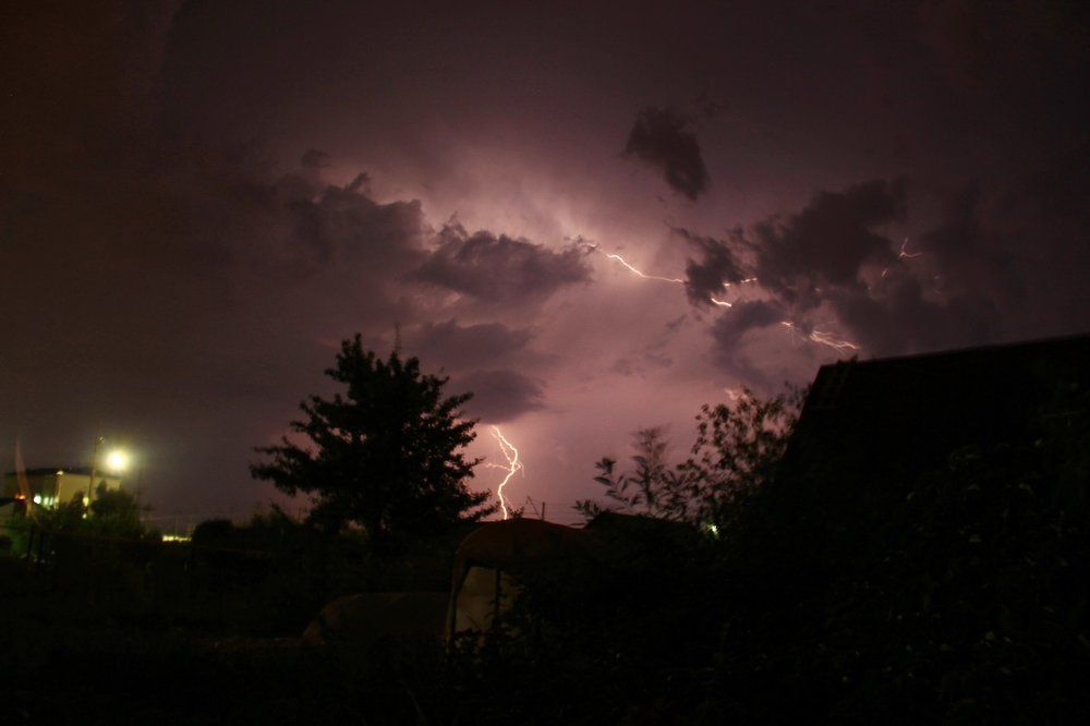 Гроза в ночи.