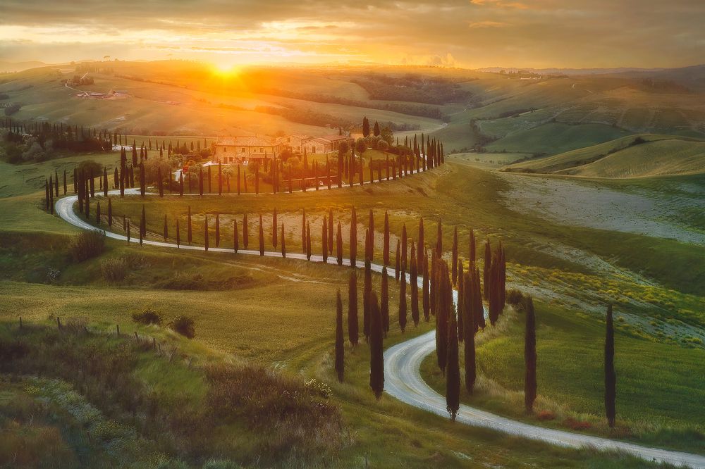 Закат в Тоскане