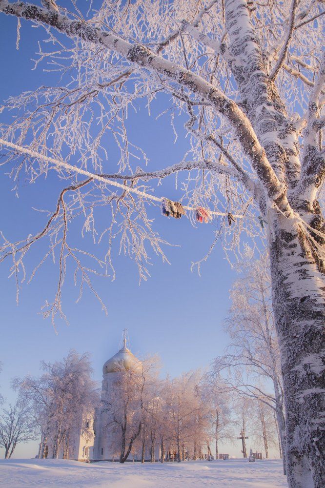 Морозный рассвет на Белой горе