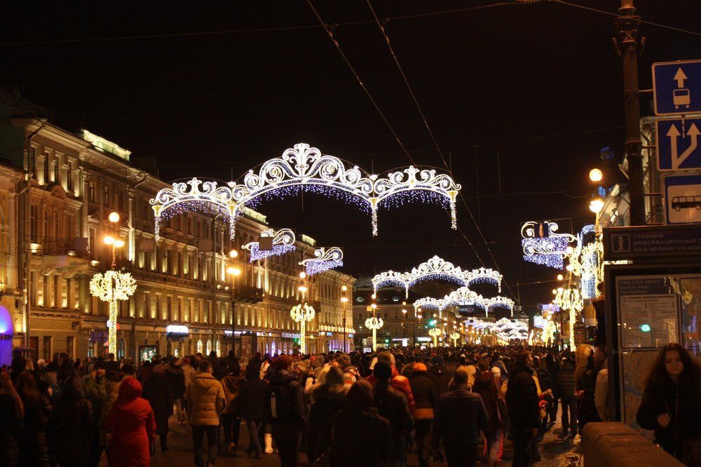 Питер. Новогодье. Невский проспект.
