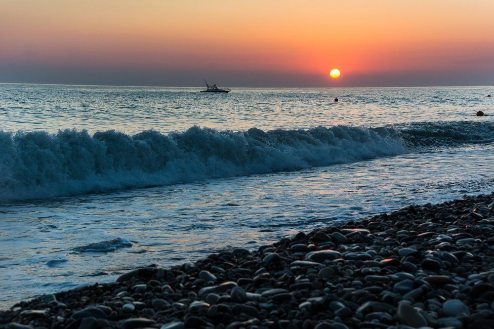 Закат на море