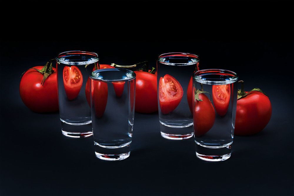 Помидоры в стекле.