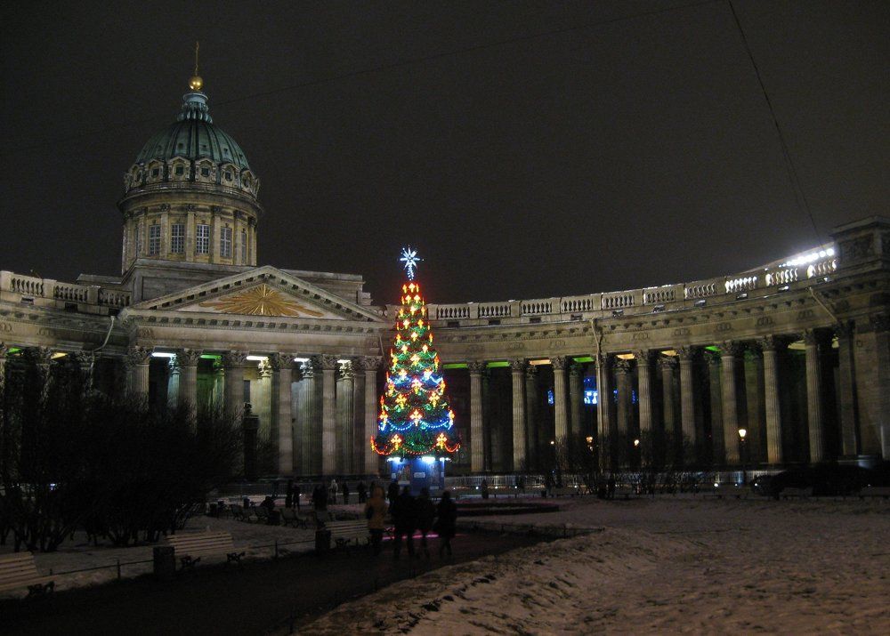Питер. Новогодье. Казанский собор.