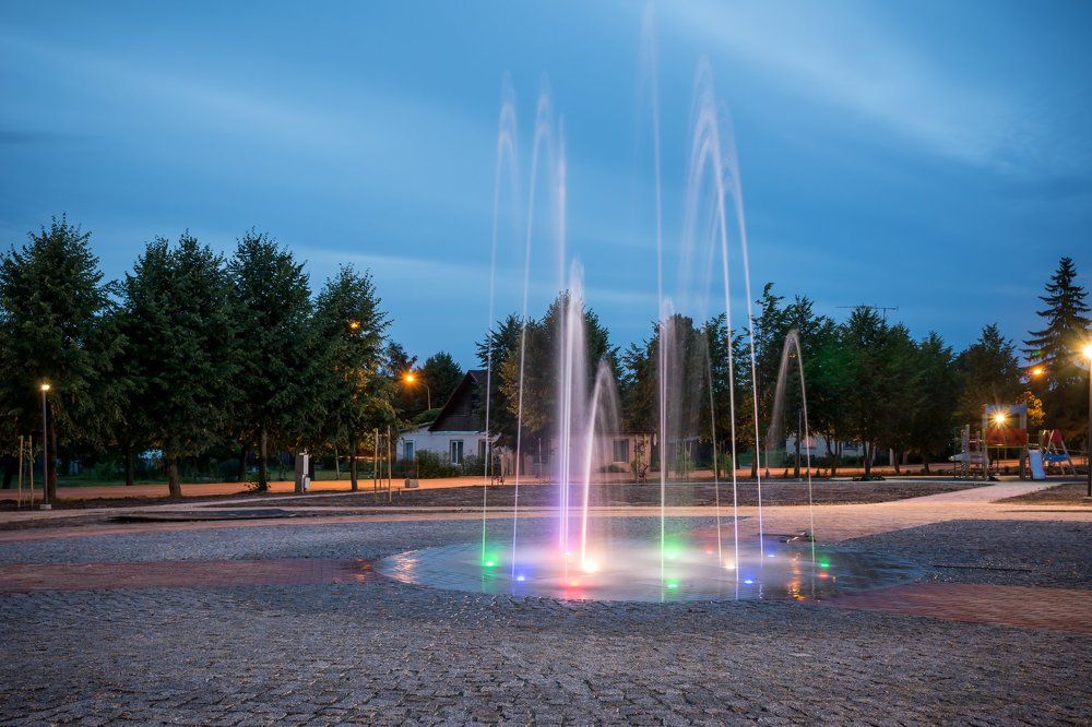 Фонтан в маленьком городе