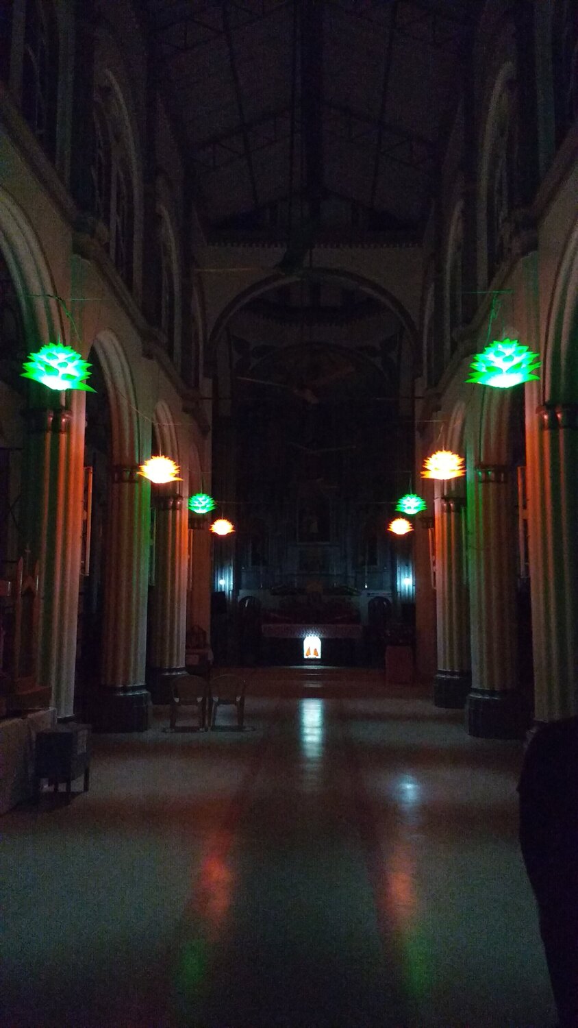 church in the night
