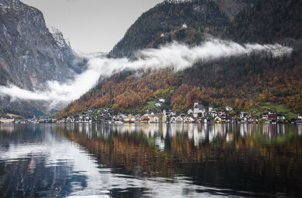 Hallstatt landscape Reflections .