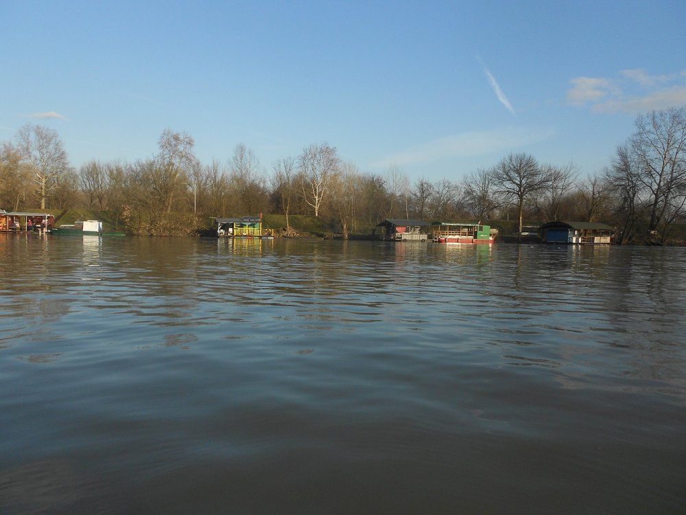 rafts on the river