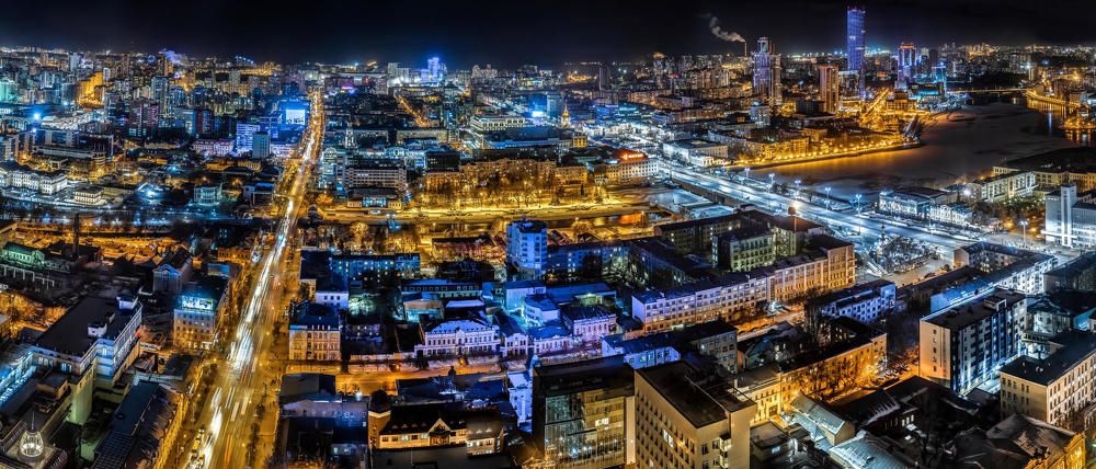 ночной Екатеринбург
