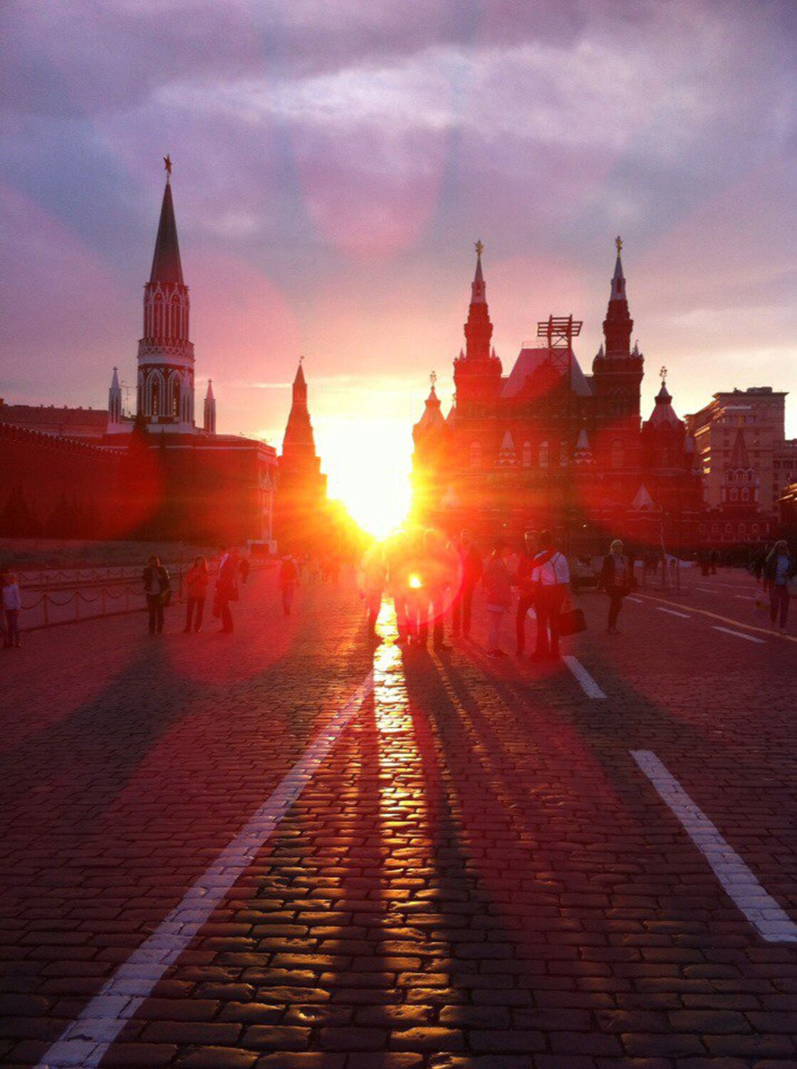 Закат на красной площади