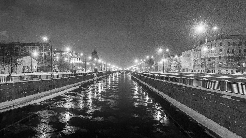 Обводный канал, ночь, Санкт-Петербург