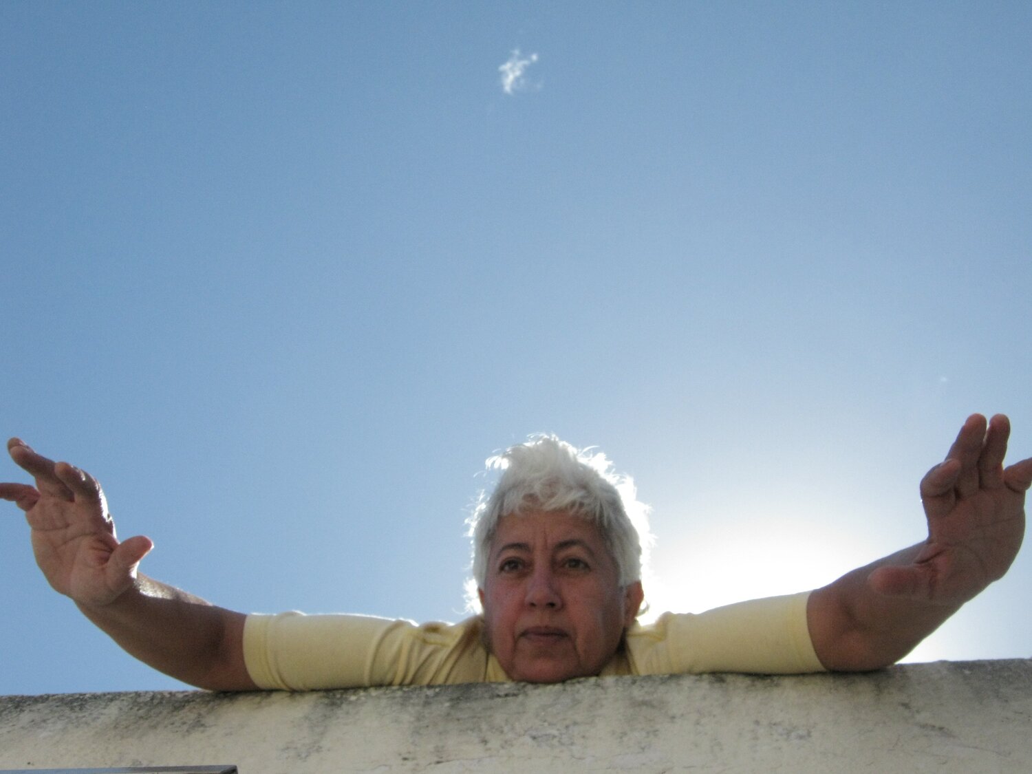 Rostro en el tejado