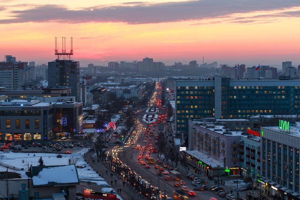 Пермский февральский закат