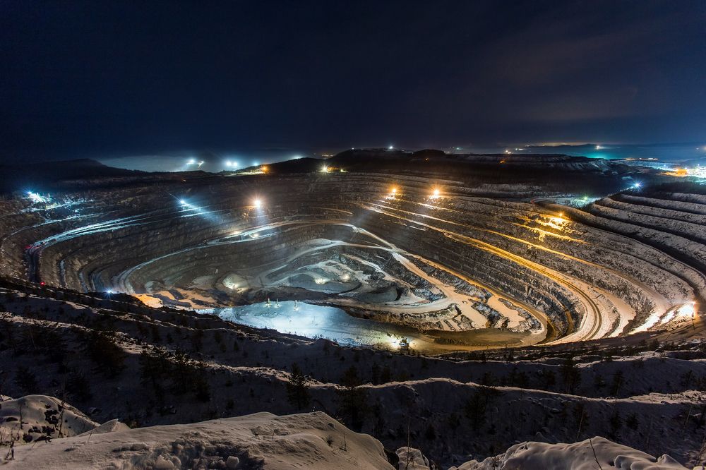 Ночь в Западном карьере ЕВРАЗ