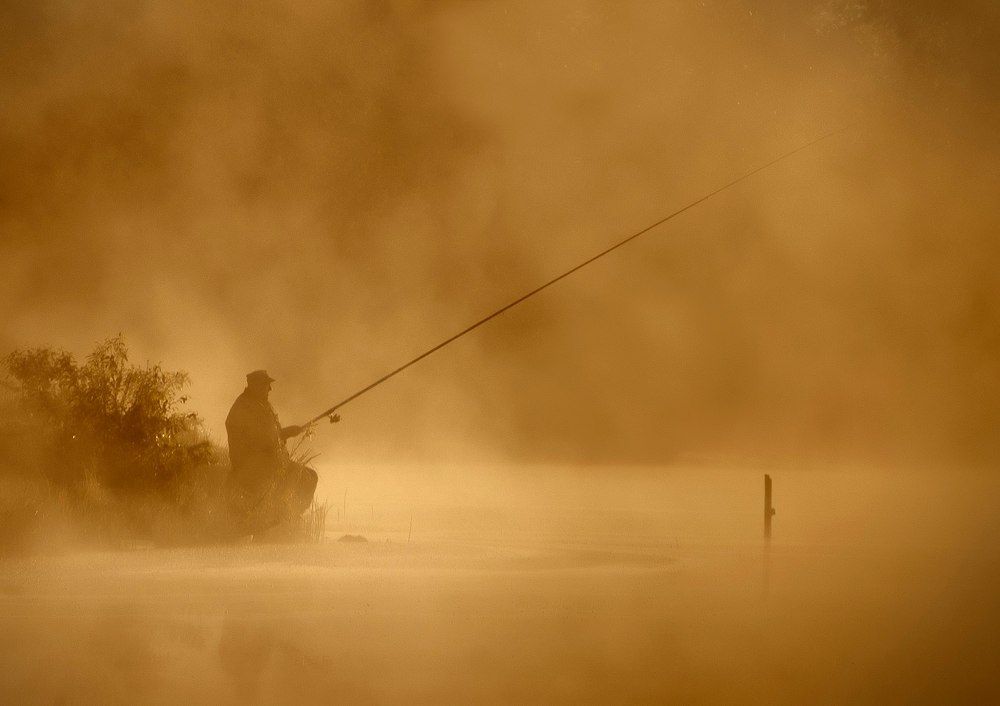 Утром на рыбалке