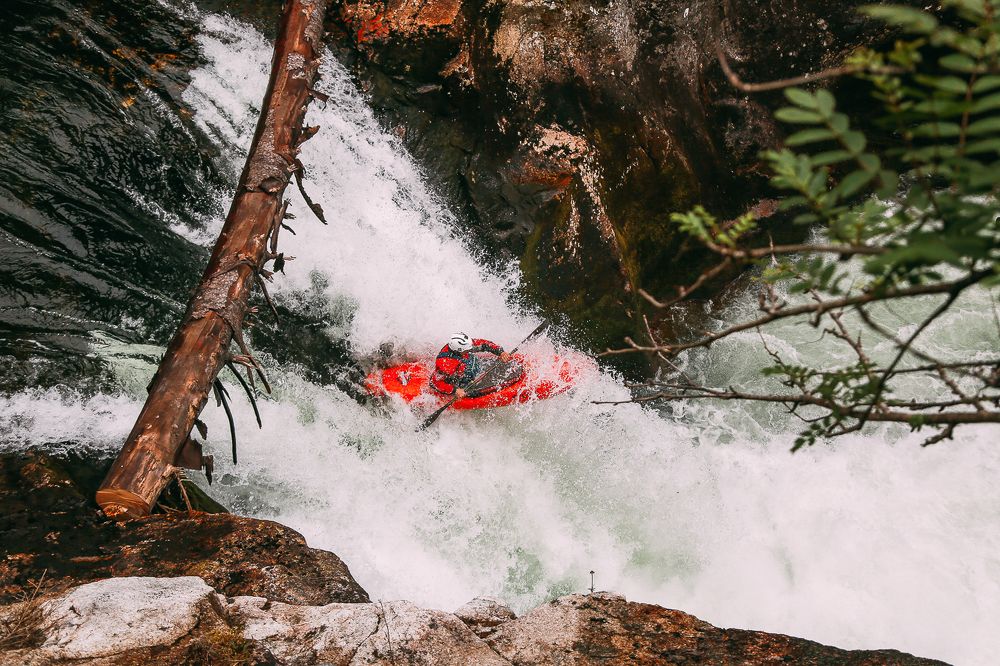 Под бревном.