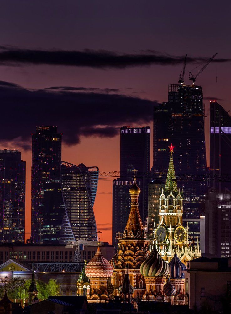 Закат. Вид с Хитровки.