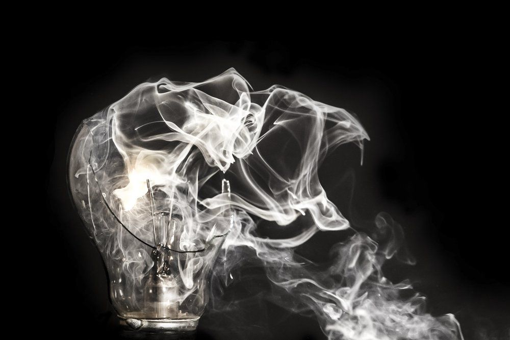 light bulb explosion