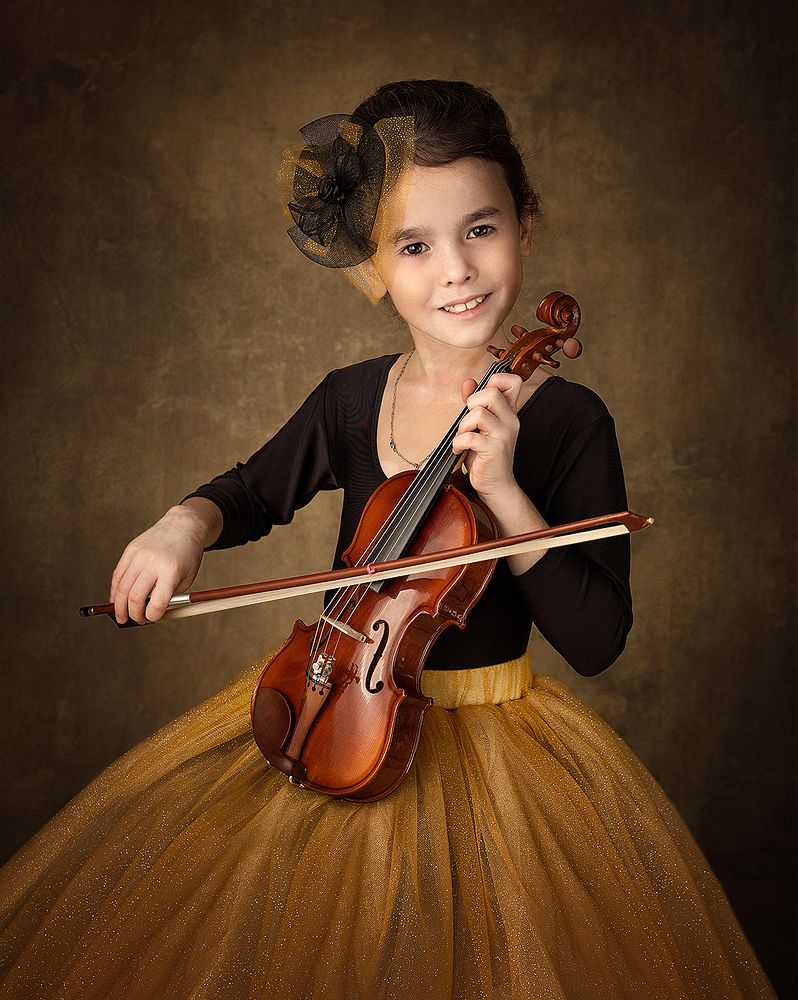 юная скрипачка