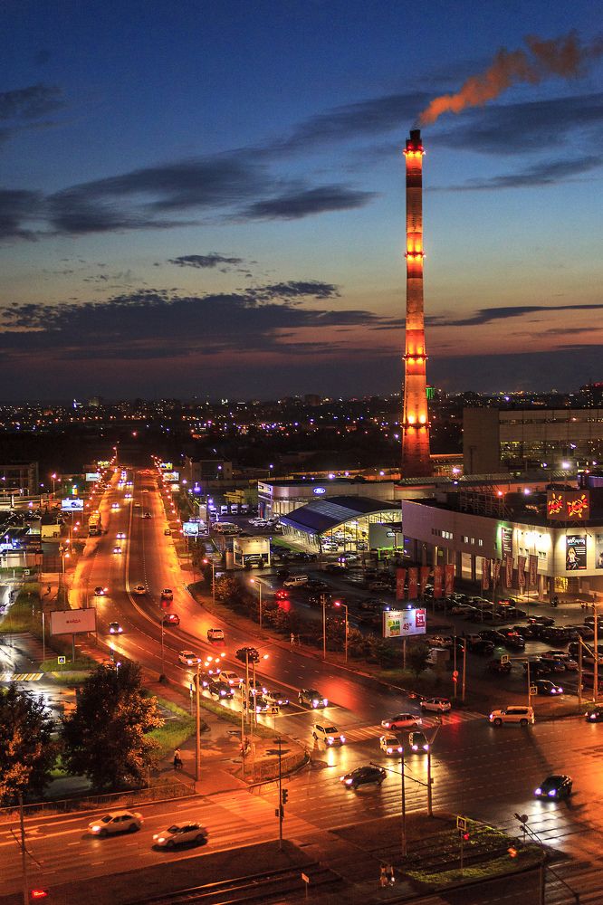 Закат над городом