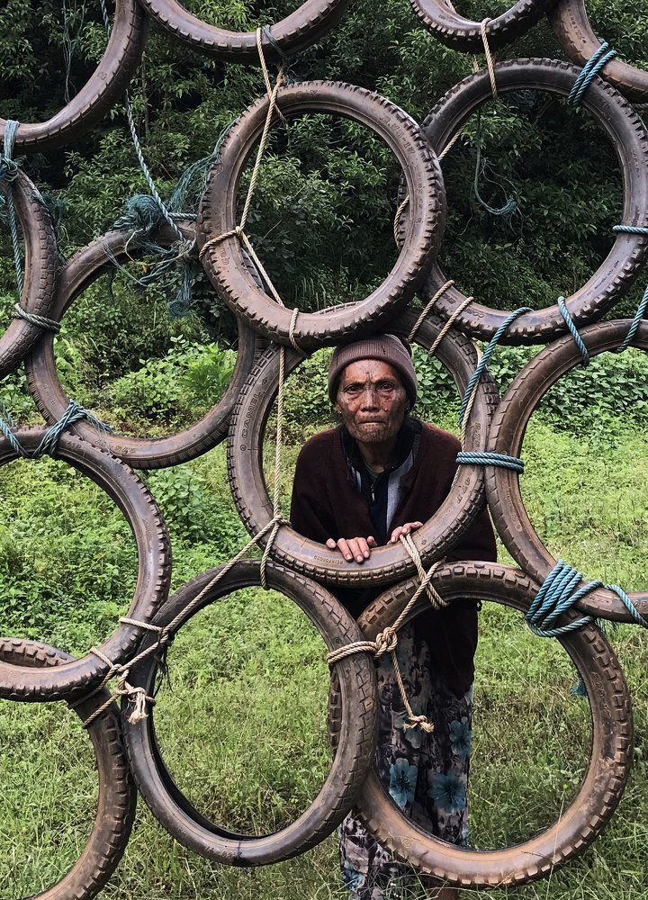 The tattooed Chin woman