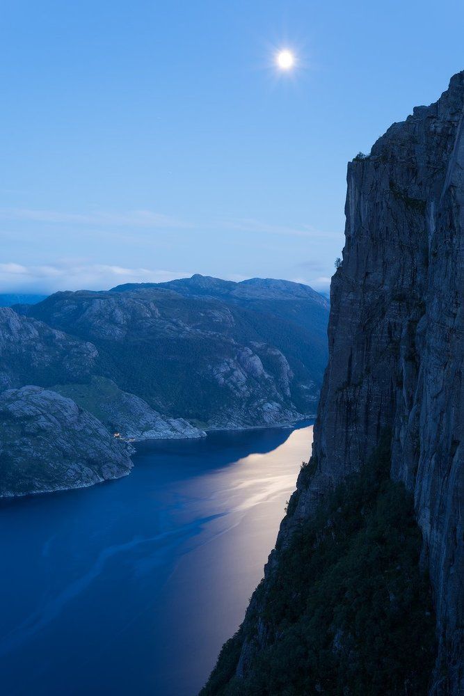 The moon over the Lysefjord