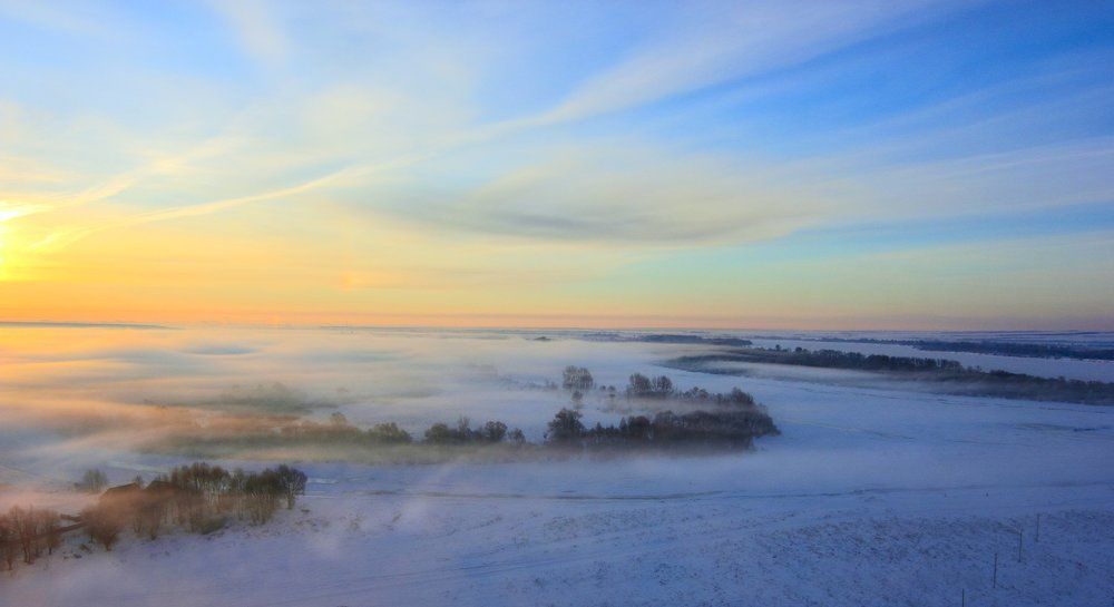 Весенний рассвет над Тоймой