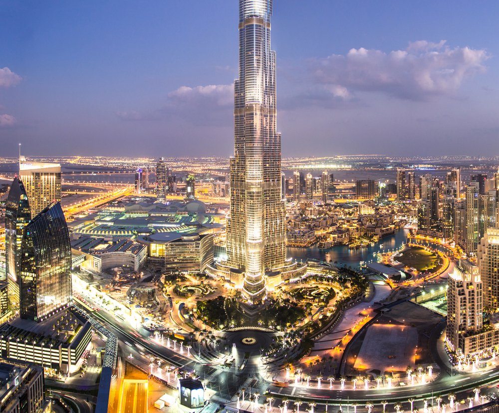 Вечерний Дубай с недостроенной башни