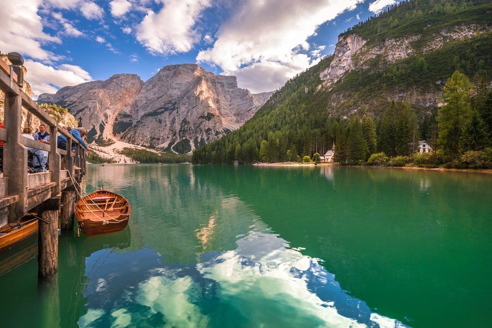 Озеро Брайес. Италия. Доломитовы Альпы.