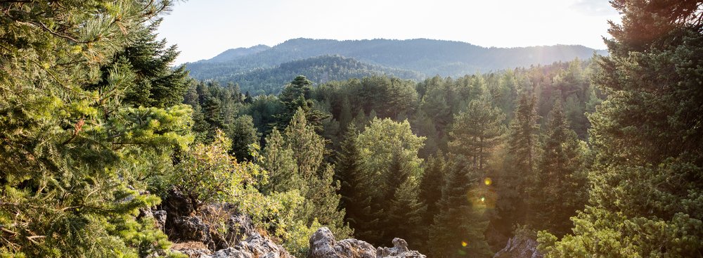 Sun in the mountains