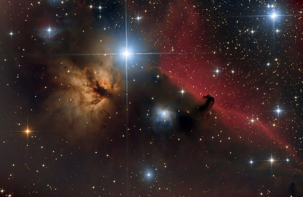 The Horsehead and Flame Nebulaes