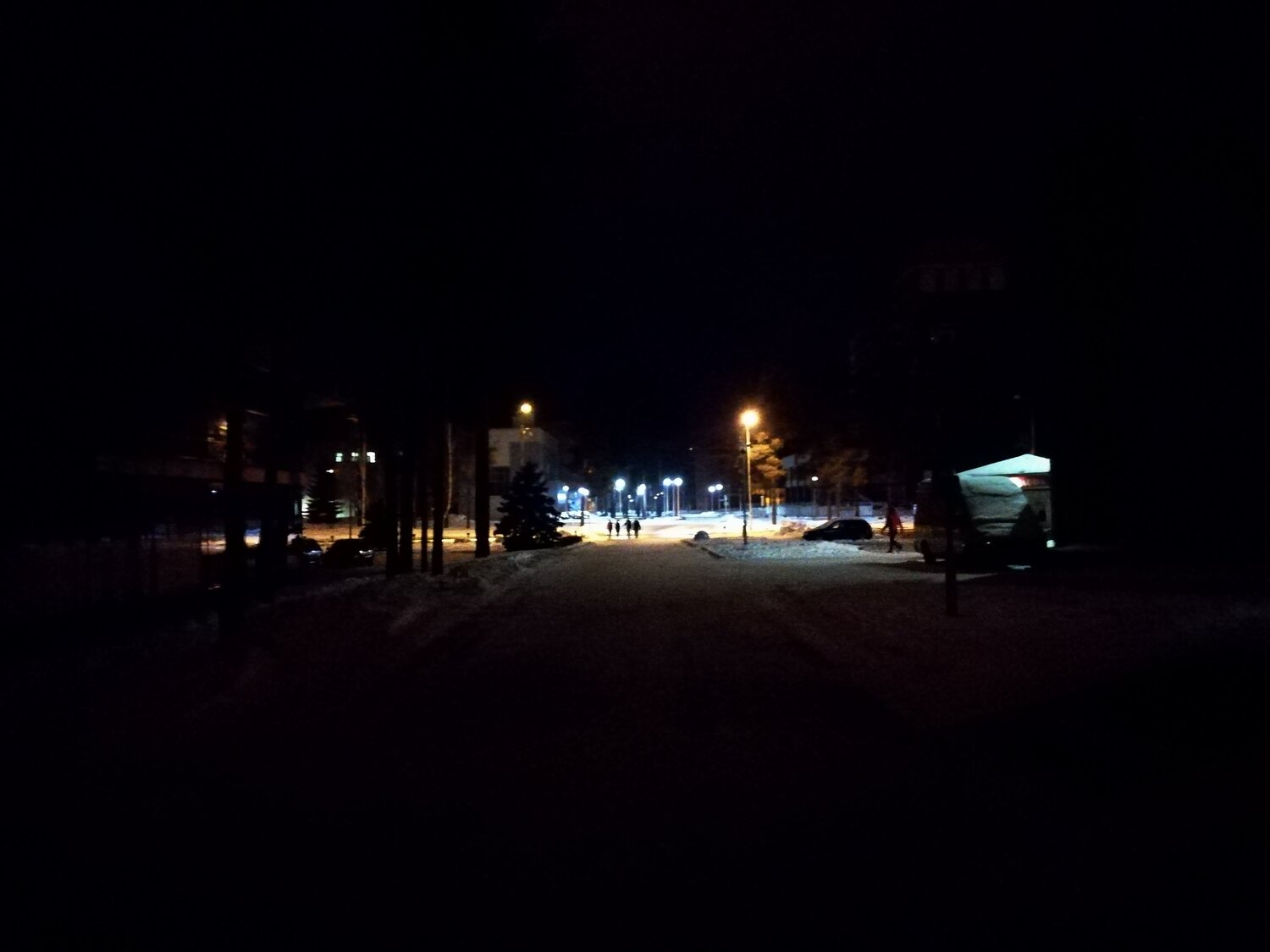 Night in Visaginas town