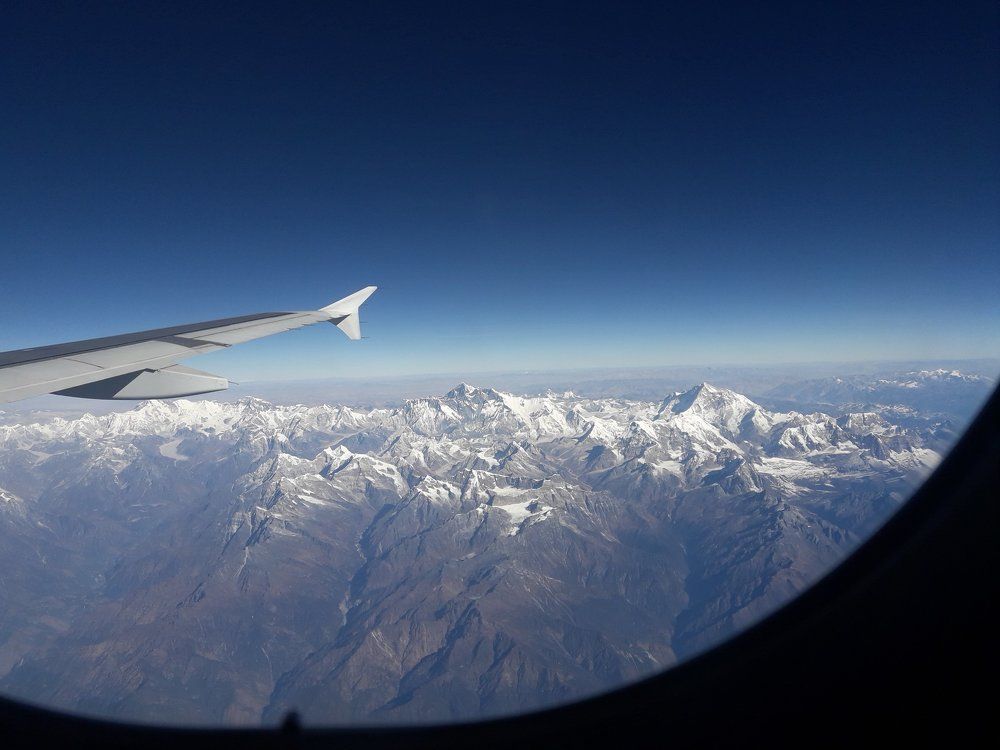 Above the wings