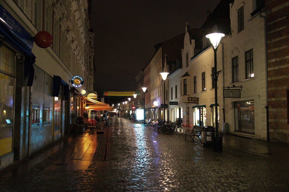 Ночная Швеция. Мальмё