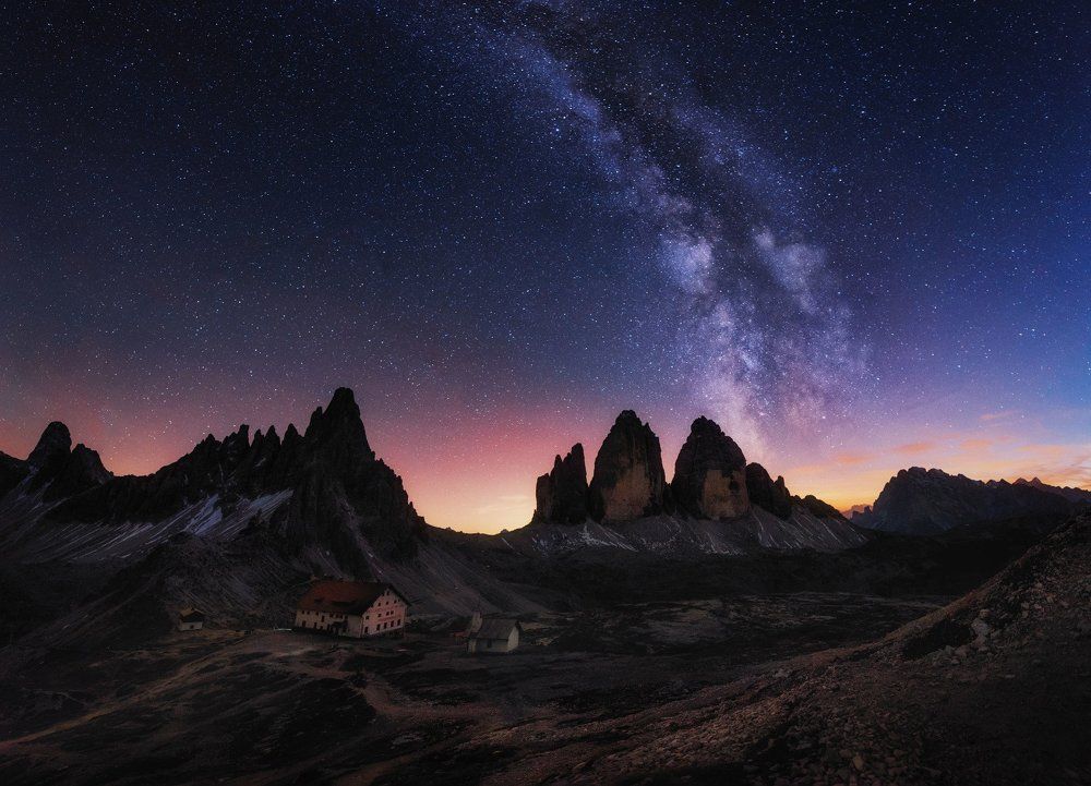 Night over the Dolomites