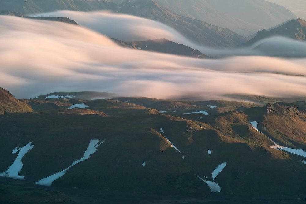 Вулкан Горелая сопка. Встреча рассвета.