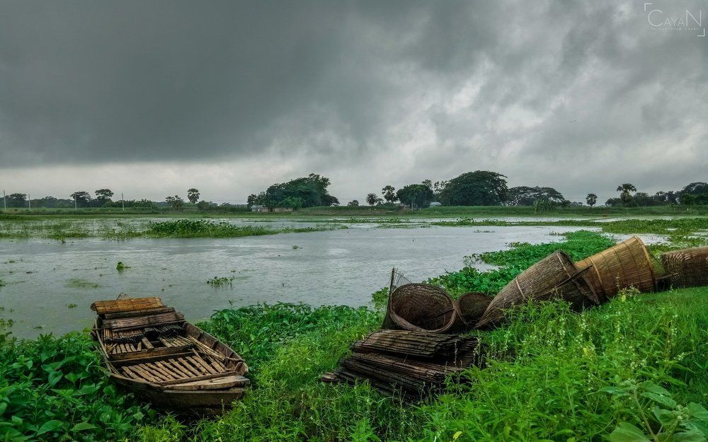 A typical rainyday in Bangladesh