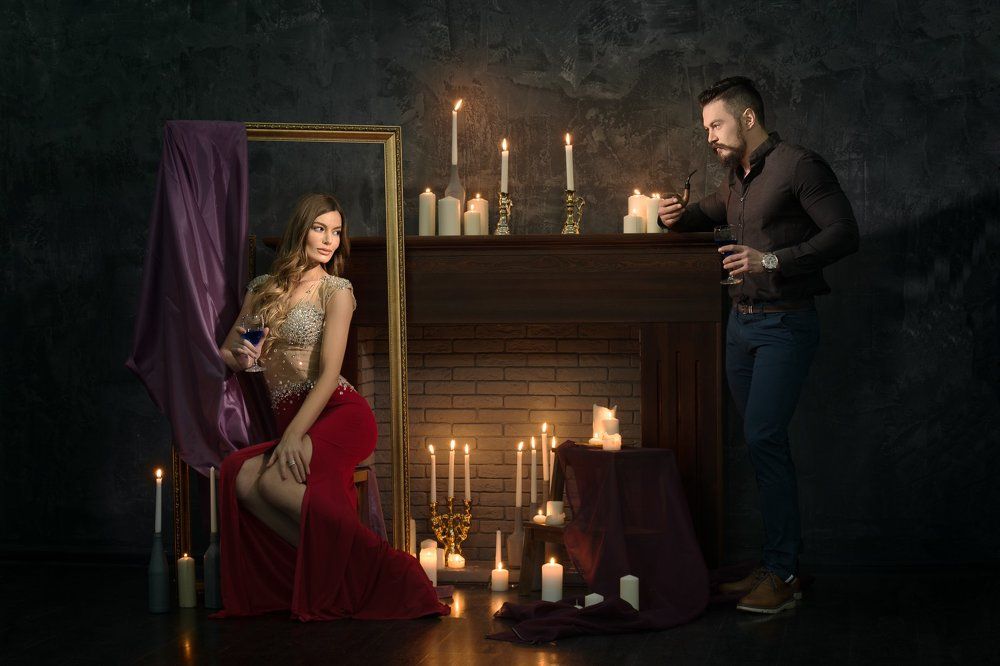 Вечер, свечи, двое....