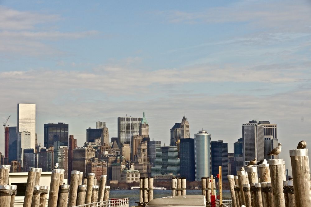 Вид на Бруклин в Америке....