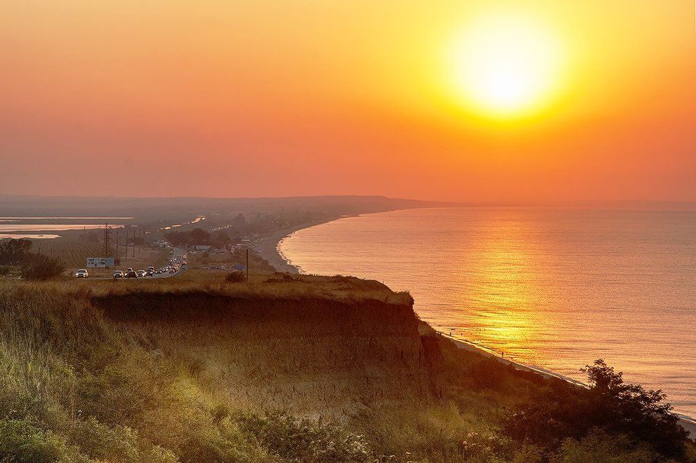 Закат на Азовском море.