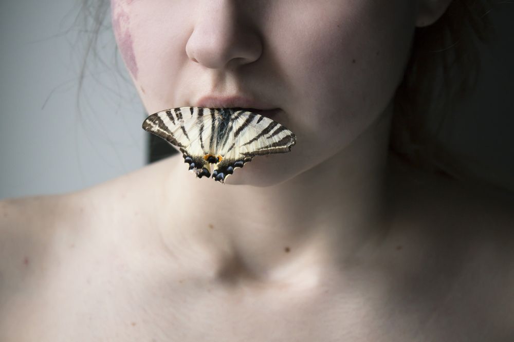 Girl with the butterfly