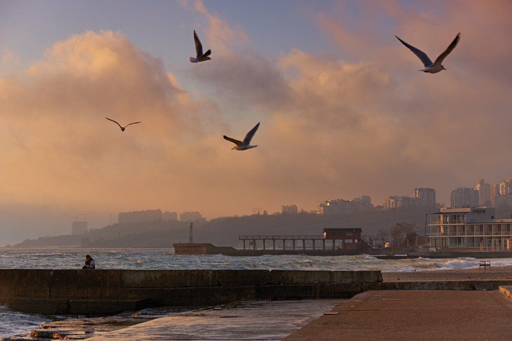 Рассвет у моря