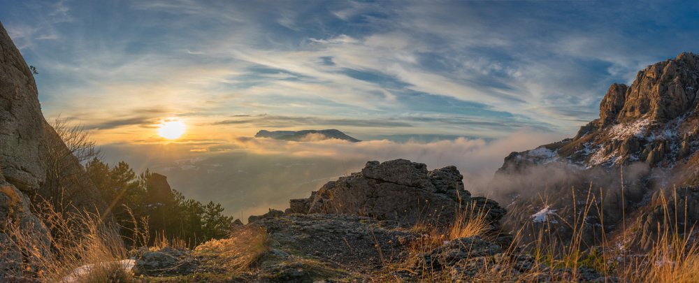 Закат на Демерджи.
