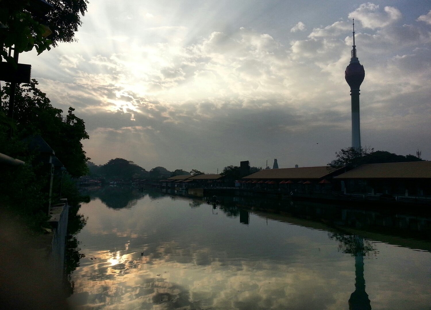 Sunrise at Floating Market, Pettah, Colombo, Sri Lanka.