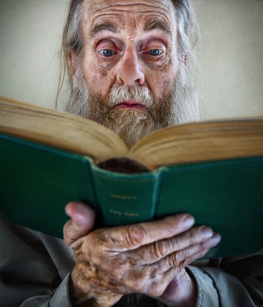 Old man reading