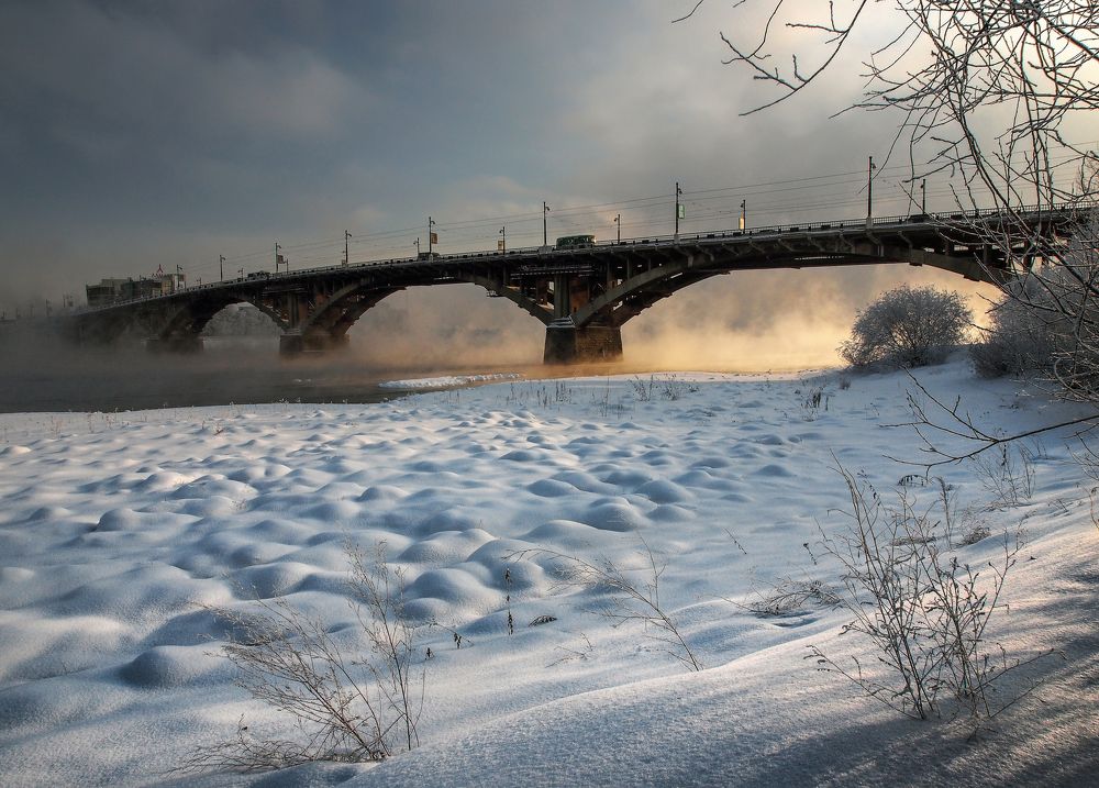 Старый мост Глазковский через Ангару...