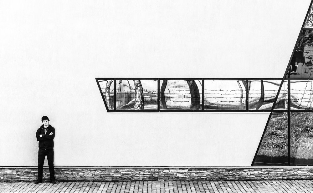 The boy stained glass