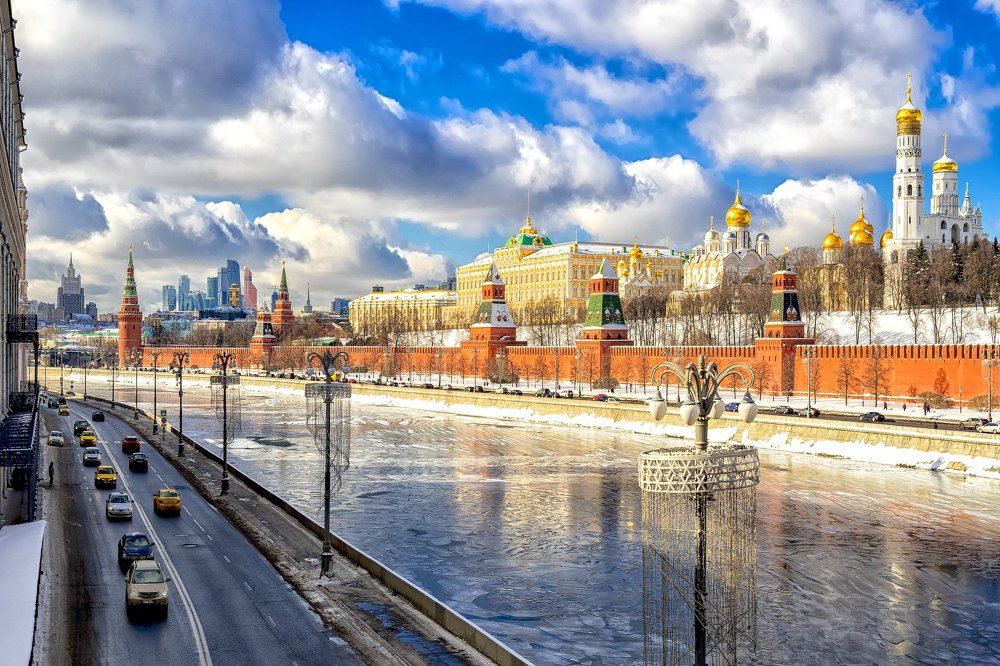 Морозный день.